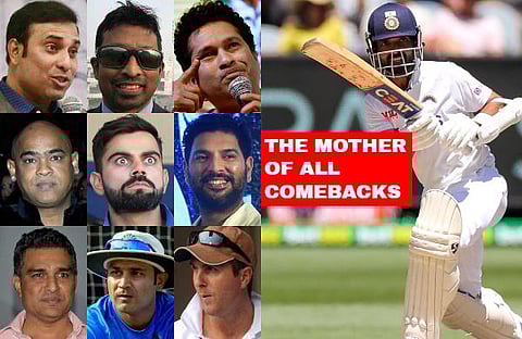 Cricket icons from across the world have reacted to India's epic win against Australia in the Boxing Day Test. Here are some of their reactions. (Photo | Agencies)