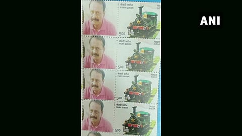 Stamp featuring gangster Munna Bajrangi. (Photo | ANI)