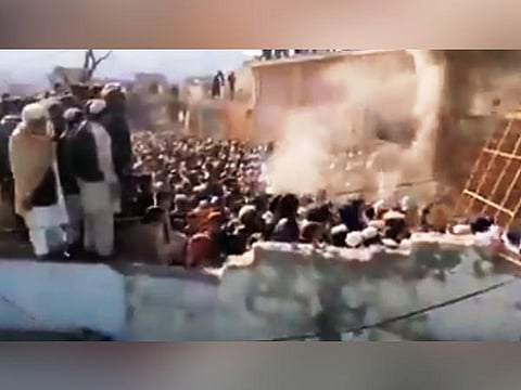 Mob destroys Hindu temple in Pakistan. (Photo| ANI