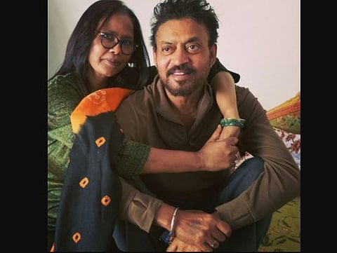 Sutapa Sikdar and Irrfan Khan (Facebook)