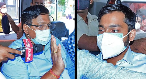 Suspended IFS officer Abhay Kant Pathak, son produced in SDJM court