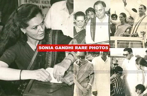 As interim Congress chief Sonia Gandhi turns 74 today, let us take a look at some of the rare photos of the veteran politician. (File Photo | EPS and PTI)