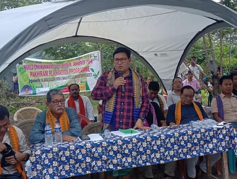 File photo of Pramod Bodo at an event (Photo | Twitter/@BoroPramod)