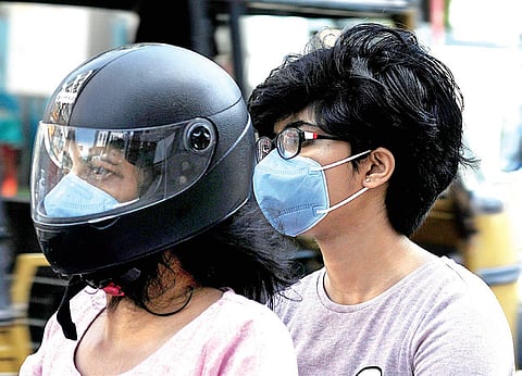 After the first case of nCoV in the country was reported from the state, people have become more vigilant in public spaces. A scene from Ernakulam General Hospital premises | A Sanesh