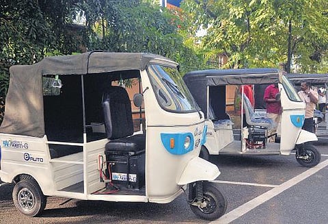 E-autos in Thiruvananthapuram. (Photo| EPS)
