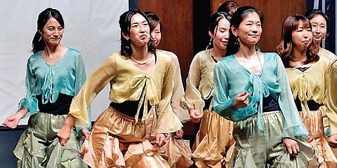 Dance performances and Japanese expat wives.