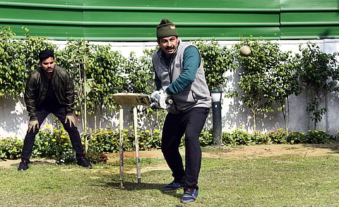 Delhi BJP president Manoj Tiwar relaxing at his residence day after voting in New Delhi on Sunday February 9 2020. (Photo | Parveen Negi)