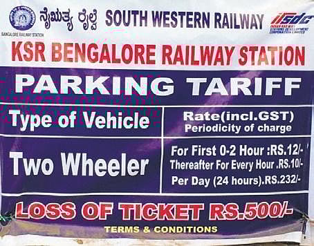 The shocker in the new parking rate is Rs 232 for 24 hours and Rs 500 for loss of parking ticket