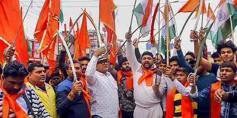 Hindu Sena workers (Photo | PTI)