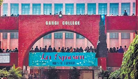 On Feb 6, a group of men broke into the college and allegedly harassed the students. (File Photo)