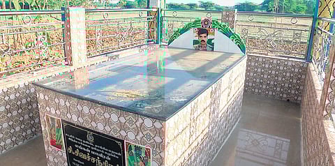 A memorial built for CRPF trooper Sivachandran by his family at Karkudi village in Ariyalur  (Photo | EPS)