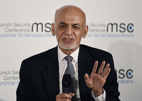 Afghan President Ashraf Ghani. speaks on the second day of the Munich Security Conference in Munich, Germany, Saturday, Feb. 15, 2020. (Photo | AP)