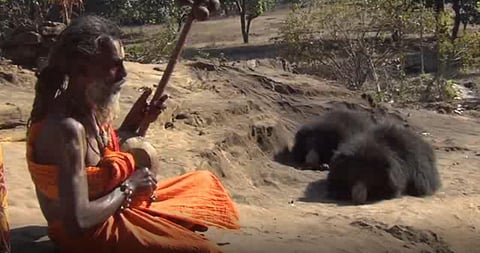 Ram Bhajan has brought a pair of wild bears and a hermit closer. (Photo| EPS)