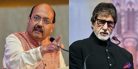 Samajwadi Party leader Amar Singh (L) and Bollywood actor Amitabh Bachchan (File Photo | PTI)