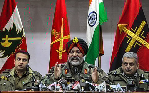 General Officer Commanding (GoC) of the Srinagar-based Chinar Corps, Lt Gen K J S Dhillon.  (Photo | PTI)