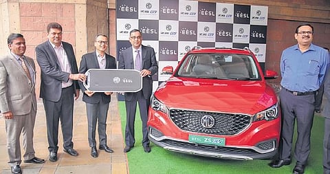 EESL, a joint venture of PSUs under the Ministry of Power, took the handover of the first ZS EV of MG (Morris Garages) India in January | Express