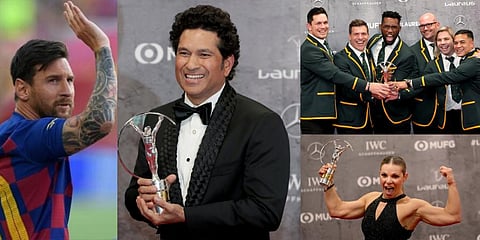 With the Indian voters strongly behind him, Sachin Tendulkar easily won the sports moment award while Barcelona superstar shared the award for the best sportsman of the year with F1 great Lewis Hamilton. (Photos | AP, AFP)