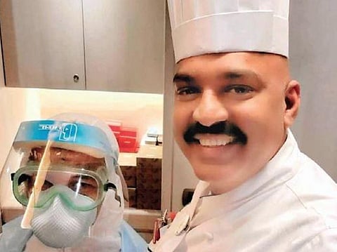 Chef Bitta Kuruvilla on board the cruise ship MS Westerdam