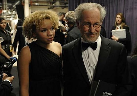 Steven Spielberg with daughter Mikaela. (Photo | @Tinas1469, Instagram)