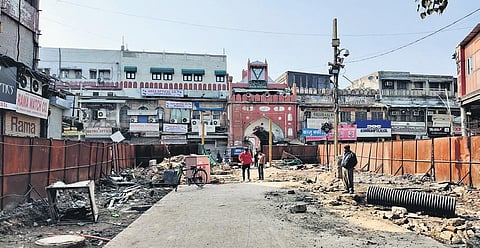 The pedestrianisation project began in December 2018 and has a deadline set for March 2020. (Photo | EPS)