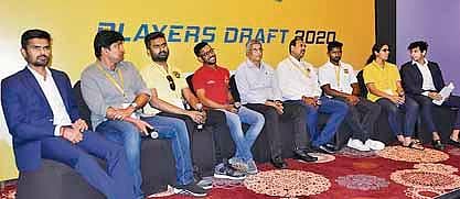 Coaches and owners during the TNPL player draft in Chennai | D Sampathkumar