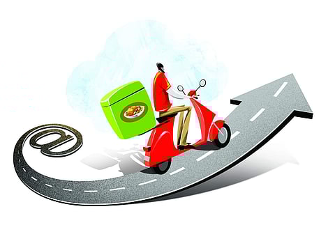 To get around the order, some employees started going out to buy food from eateries. (Express Illustrations)