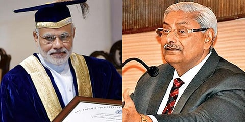 PM Narendra Modi (L) and Supreme Court judge Justice Arun Mishra (Photo | PTI)