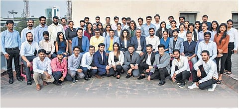 (in the centre) Richard with his core team at G7CR