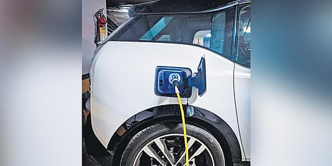 The availability of a place to charge a car is the deciding factor for an electric car driver’s choice of hotel or restaurant.