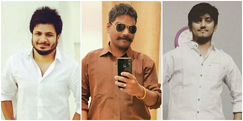 (From left) Vinayak Mallikarjun, Pabba Sainath and Sairam Naik.