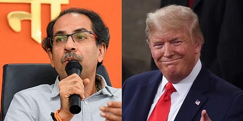 Shiv Sena chief Uddhav Thackeray (L) and US President Donald Trump. (File photo| PTI and AFP)