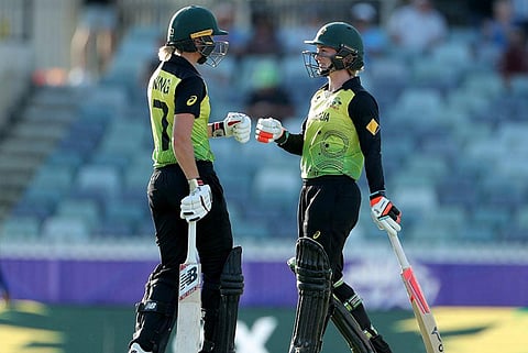 Rachael Haynes and Meg Lanning saved the game for the defending champions. (Photo | Twitter @AusWomenCricket)
