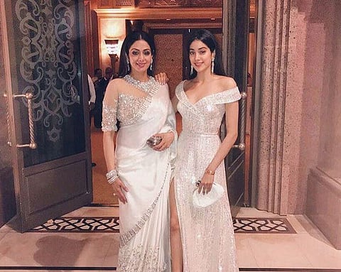 Late Bollywood actress Sridevi with daughter and actress Janhvi Kapoor. (Photo | Instagram)