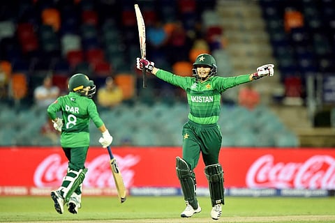 Skipper Bismah Maroof anchored the Pakistani chase. (Photo | Twitter @T20WorldCup)
