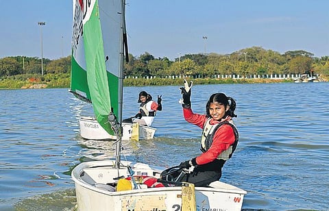 Young girls who took part in Project Naavika. (Photo| S Senbagapandyian, EPS)