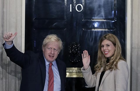 UK Prime Minister Boris Johnson and partner Carrie Symonds (Photo | AP)