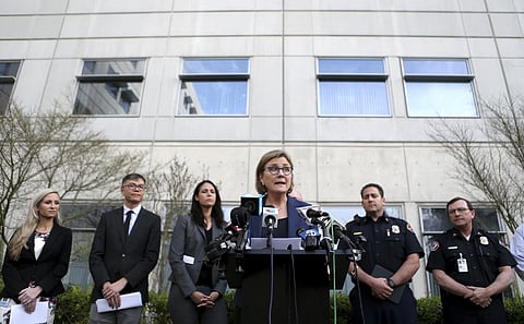 Santa Clara County Public Health Department Director Dr. Sara Cody speaks during a news conference in San Jose, Calif., on Friday, Feb. 28, 2020. (Photo | AP)