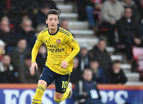 Arsenal playmaker Mesut Ozil  (Photo | Twitter @MesutOzil1088)
