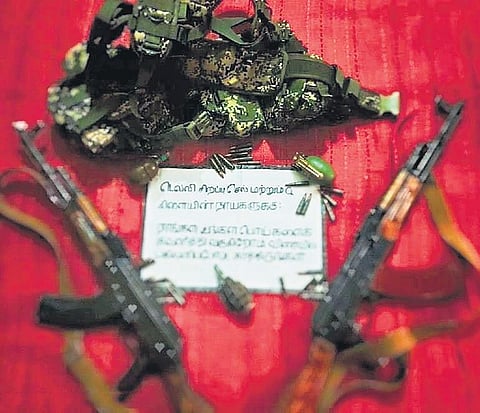 Post circulated by Al Hind Brigade with a note written in Tamil | Express