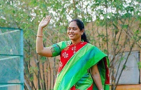 Andhra Pradesh Home Minister Mekathoti  Sucharitha. (Twitter Photo)