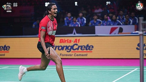 PV Sindhu of Hyderabad Hunters beat Rituparna Das of Pune Aces