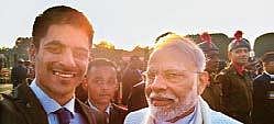 Ansh Gupta with Prime Minister Narendra Modi
