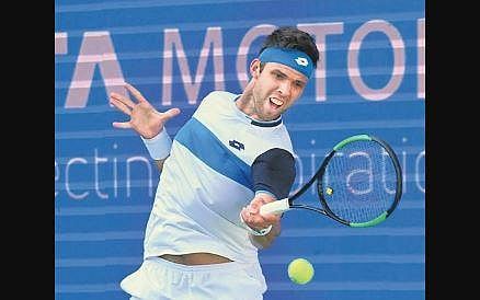 Jiri Vesely in action.