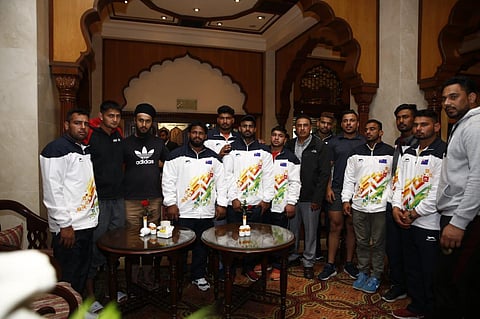 Pakistan Punjab Minister for Sports Rai Taimoor Khan Bhatti welcomed the 'Indian contingent' at a Lahore hotel. (Photo | Twitter)