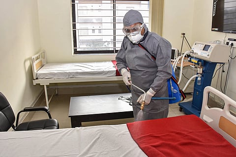 RIMS management conducts a mock drill for coronavirus-affected patients at a ward in designated quarantine centre in Ranchi Wednesday March 11 2020. (Photo | PTI)