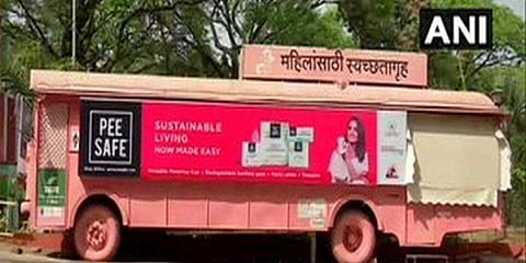 At a charge of Rs 5, any woman can avail of the services of the mobile lavatories. (Photo | ANI)