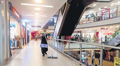 Amid COVID-19 threat, malls in town wear a deserted look |  Albin Mathew