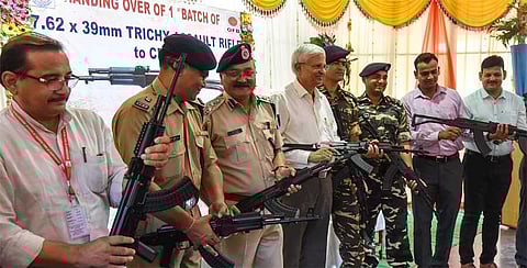 Ordnance Factory Tiruchy hands over 500 assault rifles to CRPF