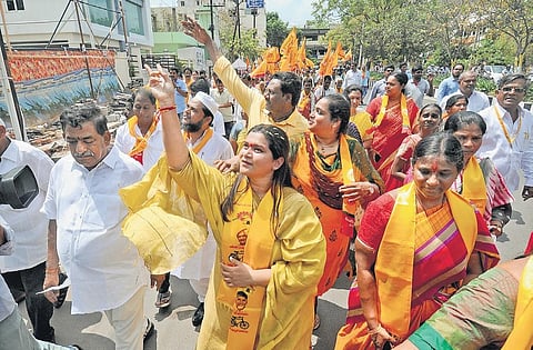 Kesineni Swetha going to file her nomination papers for the 11th division of  VMC in Vijayawada on Thursday | Express