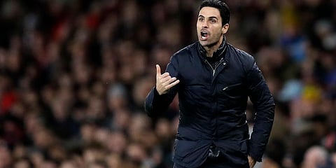 Arsenal coach Mikel Arteta (Photo | AFP)